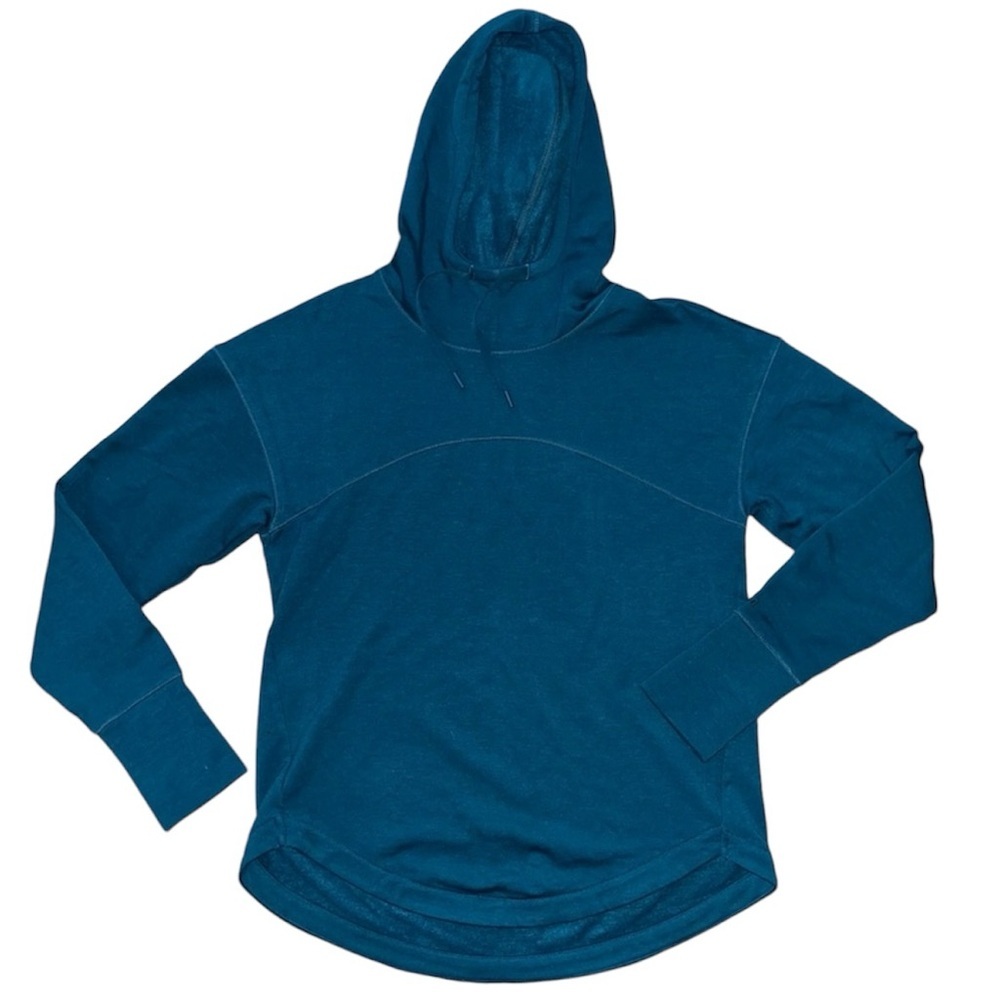 DSG Teal Blue Fleece Lined Drawstring Hooded Sweatshirt Sz S